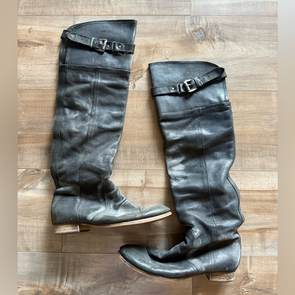 Steve Madden Black Rydem Knee-High Boots